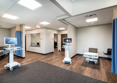 Commercial construction projects like hospitals may involve building new rooms, bathrooms, or additions to meet customer needs.