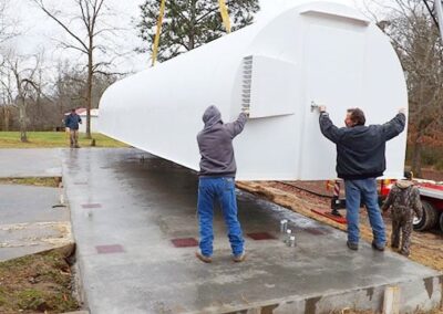 Above-ground shelters are popular in flood-prone regions where underground installations may be at risk of water intrusion.